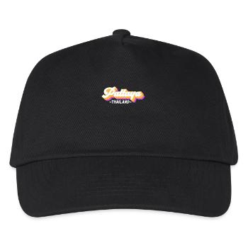 Vintage Urlaub Reise Thailand Pattaya - Kinder Basecap - Schwarz - Vorne