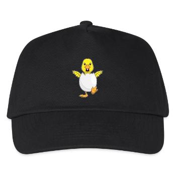 Ente Eierschale - Kinder Basecap - Schwarz - Vorne