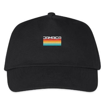 Vintage Urlaub Reise Karibik Jamaica - Kinder Basecap - Schwarz - Vorne