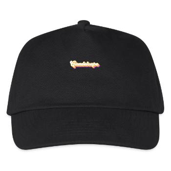 Vintage Urlaub Reise Karibik Guadeloupe - Kinder Basecap - Schwarz - Vorne