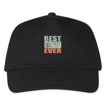Best Tierarzt ever Tierarzt Geschenk - Kinder Basecap - Schwarz - Vorne