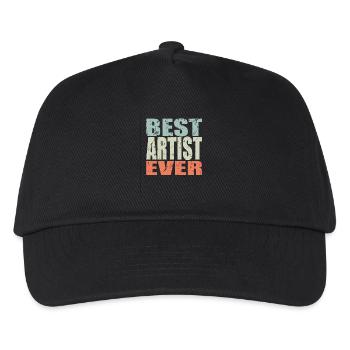 Best Künstler ever Künstler Geschenk - Kinder Basecap - Schwarz - Vorne