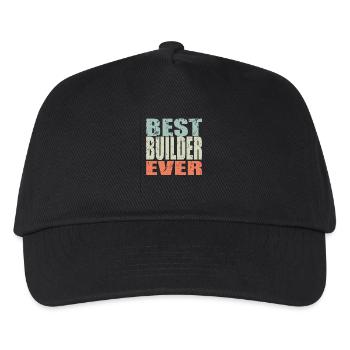 Best Bauarbeiter ever Bauarbeiter Geschenk - Kinder Basecap - Schwarz - Vorne