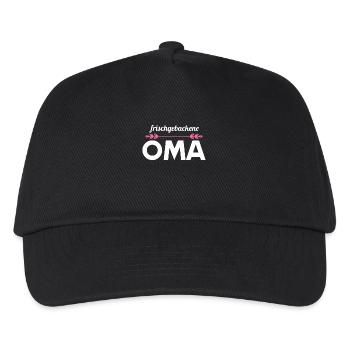 frischgebackene Oma Omi Gandma Oma - Kinder Basecap - Schwarz - Vorne