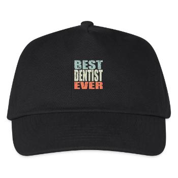 Best Zahnarzt ever Zahnarzt Geschenk - Kinder Basecap - Schwarz - Vorne