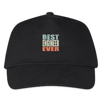 Best Ingenieur ever Ingenieur Geschenk - Kinder Basecap - Schwarz - Vorne