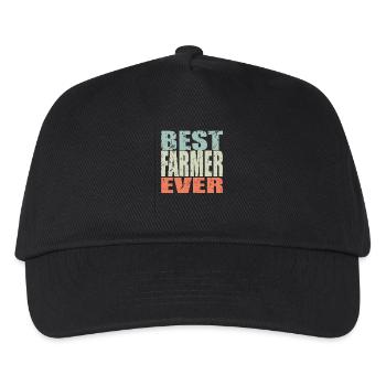 Best Landwirt ever Landwirt Geschenk - Kinder Basecap - Schwarz - Vorne