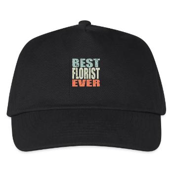 Best Florst ever Florist Geschenk - Kinder Basecap - Schwarz - Vorne