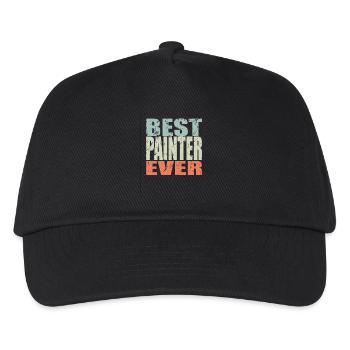 Best Maler ever Maler Geschenk - Kinder Basecap - Schwarz - Vorne
