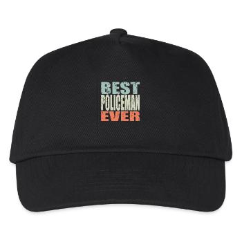 Best Polizist ever Polizist Geschenk - Kinder Basecap - Schwarz - Vorne