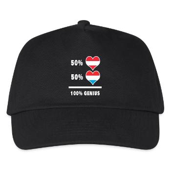 Autriche et Luxembourg brillant / Cadeau - Casquette de baseball Enfant - noir - Devant