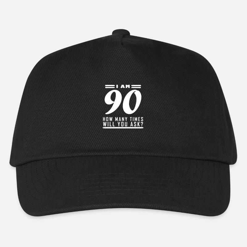 Ich bin 90 – 90. Geburtstag Geschenk - Kinder Basecap - Schwarz