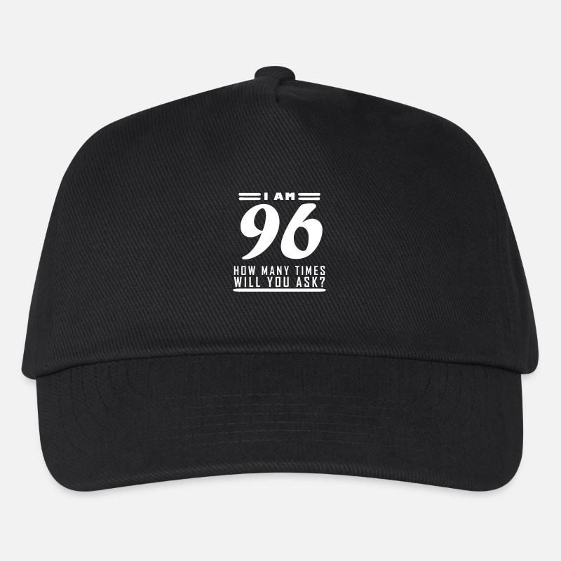 Ich bin 96 – 96. Geburtstag Geschenk - Kinder Basecap - Schwarz