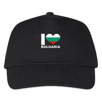 I love Bulgaria heart flag Bulgaria - Kids’ Baseball Cap - black - Front