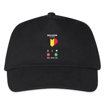 Belgium is calling Belgium Heart Souvenir - Kids’ Baseball Cap - black - Front