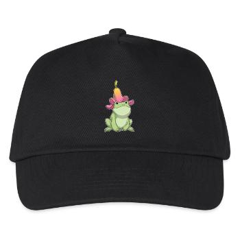 Frog Plumeria - Kids’ Baseball Cap - black - Front