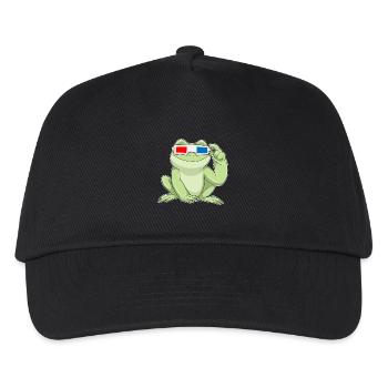 Frog Glasses - Kids’ Baseball Cap - black - Front