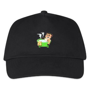 Erdmännchen Baden Badewanne - Kinder Basecap - Schwarz - Vorne