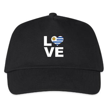 I love Uruguay heart flag Uruguay - Kids’ Baseball Cap - black - Front