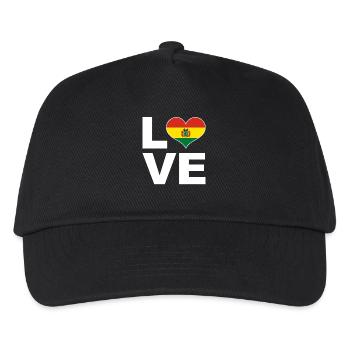 I love Bolivia heart flag Bolivia - Kids’ Baseball Cap - black - Front