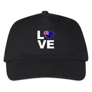Ich liebe Australien Herz Flagge Australien - Kinder Basecap - Schwarz - Vorne