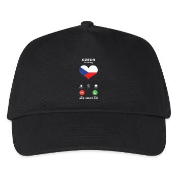 Czech Republic is calling Czech Heart Souvenir - Kids’ Baseball Cap - black - Front