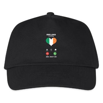 Irland is calling Irland Herz Souvenir - Kinder Basecap - Schwarz - Vorne
