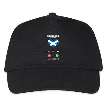 Schottland is calling Schottland Herz Souvenir - Kinder Basecap - Schwarz - Vorne