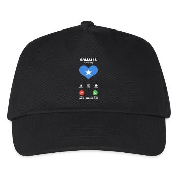 Somalia is calling Somalia Herz Souvenir - Kinder Basecap - Schwarz - Vorne