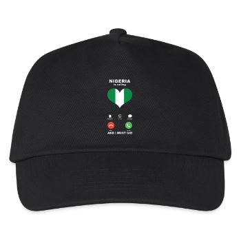 Nigeria is calling Nigeria Herz Souvenir - Kinder Basecap - Schwarz - Vorne