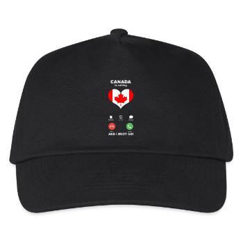 Canada is calling Canada Heart Souvenir - Kids’ Baseball Cap - black - Front