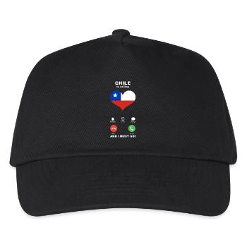 Chile is calling Chile Herz Souvenir - Kinder Basecap - Schwarz - Vorne