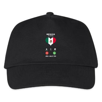 Mexico is calling Mexico Heart Souvenir - Kids’ Baseball Cap - black - Front