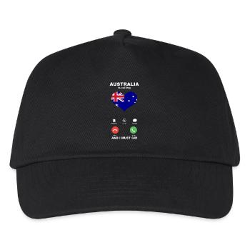 Australia is calling Australia Heart Souvenir - Kids’ Baseball Cap - black - Front