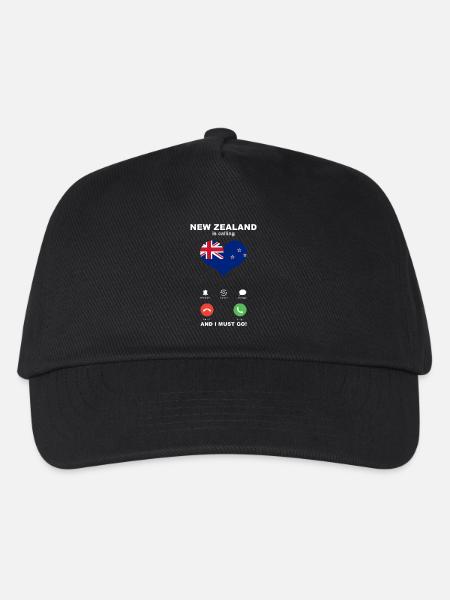 Neuseeland is calling Neuseeland Herz Souvenir - Kinder Basecap - Schwarz
