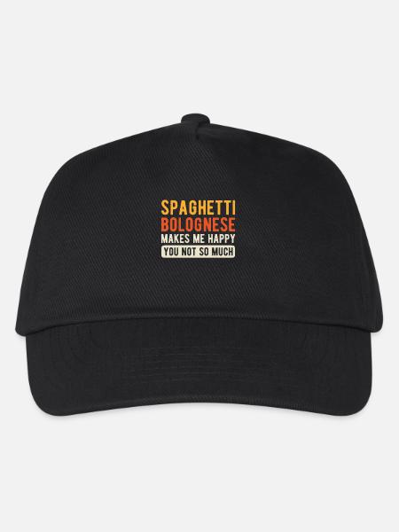 Spaghetti Bolognese - Kinder Basecap - Schwarz