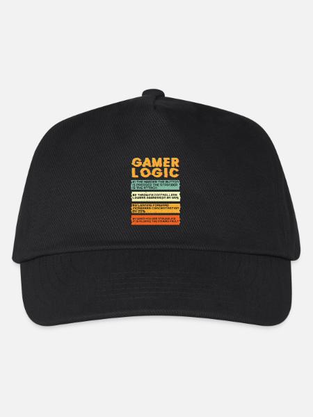 Gamer Logik Gaming - Kinder Basecap - Schwarz