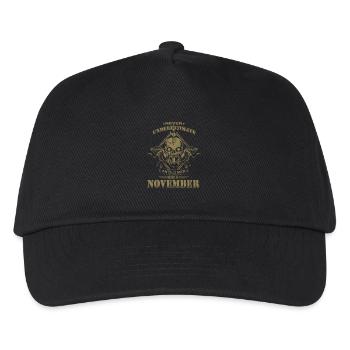 Never underestimate an old man in November - Kids’ Baseball Cap - black - Front