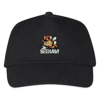 Beehaw Bee with Cowboy Hat Yeehaw - Kids’ Baseball Cap - black - Front