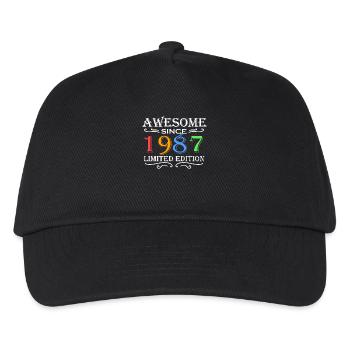 1987 - Jahrgang 1987 - Kinder Basecap - Schwarz - Vorne