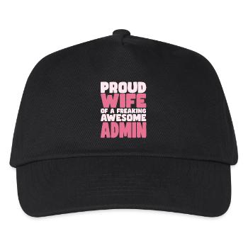 Fière épouse d’un sacré bon administrateur - Casquette de baseball Enfant - noir - Devant