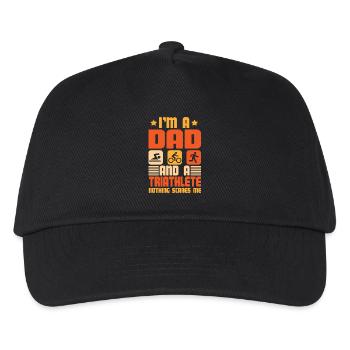 I'm A Dad And A Triathlete Nothing - Kids’ Baseball Cap - black - Front