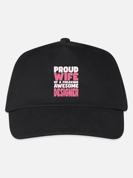 Stolze Ehefrau Eines Verdammt Guten Designers - Kinder Basecap - Schwarz