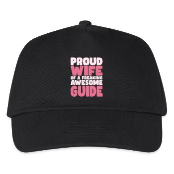Fière épouse d’un sacré bon guide touristique - Casquette de baseball Enfant - noir - Devant
