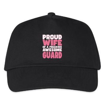 Fière épouse d’un sacré bon agent de sécurité - Casquette de baseball Enfant - noir - Devant