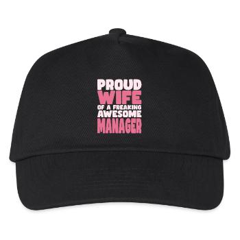 Fière épouse d’un sacré bon manager - Casquette de baseball Enfant - noir - Devant