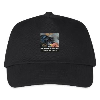 French fries dog - Kids’ Baseball Cap - black - Front