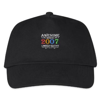 2007 - Fantastic since 2007 - Born in 2007 - Kids’ Baseball Cap - black - Front