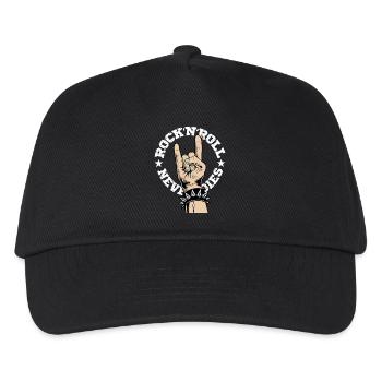 Rock'N'Roll stirbt nie - Kinder Basecap - Schwarz - Vorne