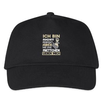 Frettchen - Kinder Basecap - Schwarz - Vorne